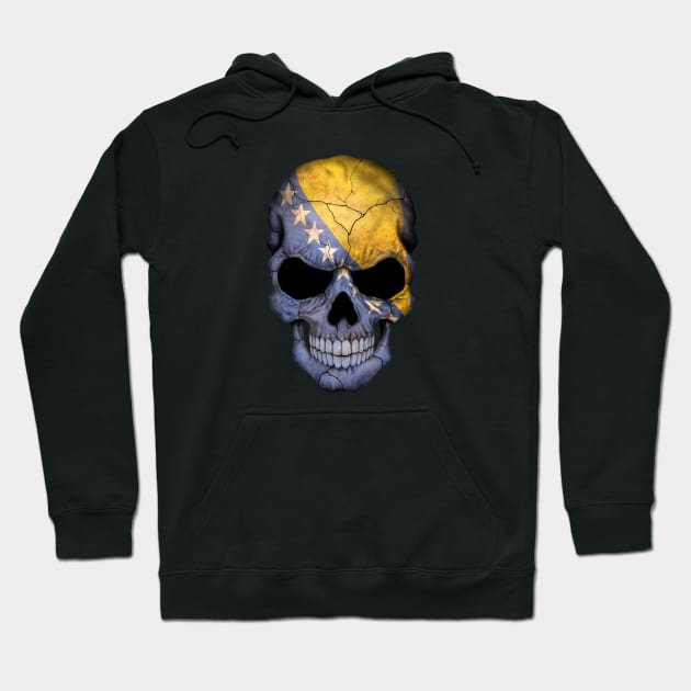 Bosnian Flag Skull Hoodie by jeffbartels